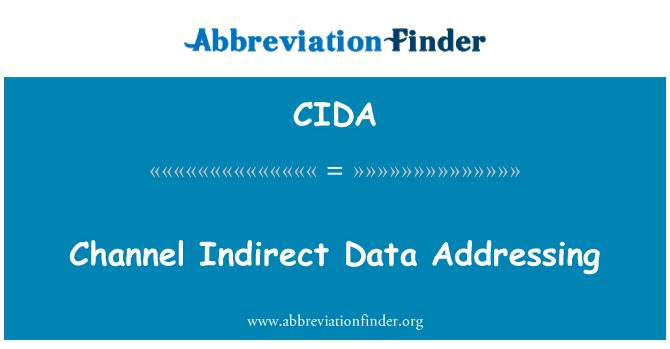 CIDA: Косвенные данные канала адресации