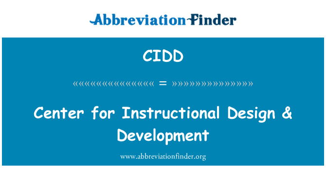 CIDD: Instructional Design & arengu keskus