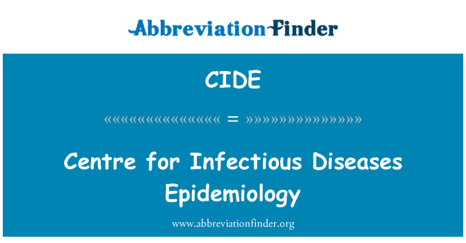 CIDE: Centre for Infectious Diseases Epidemiology