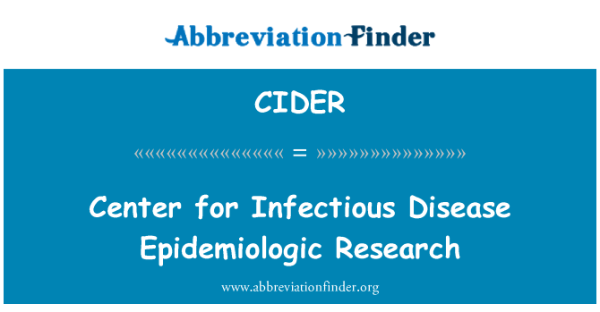CIDER: Pusat Penyelidikan penyakit berjangkit Epidemiologic