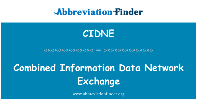 CIDNE: Scambio di informazioni combinata dati rete
