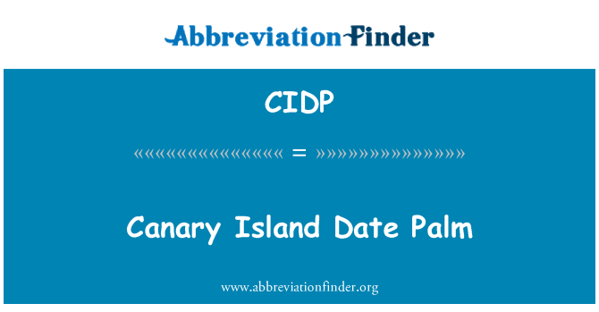 CIDP: Kanaari saarte datlipalm
