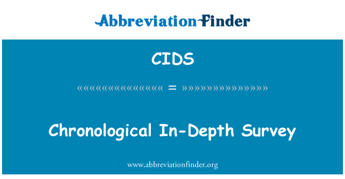 CIDS: 按時間順序排列的深入調查