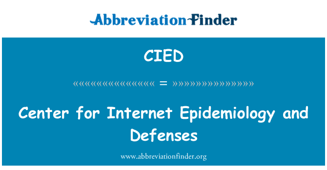 CIED: इंटरनेट जानपदिक रोग विज्ञान और सुरक्षा साधनों के लिए केन्द्र