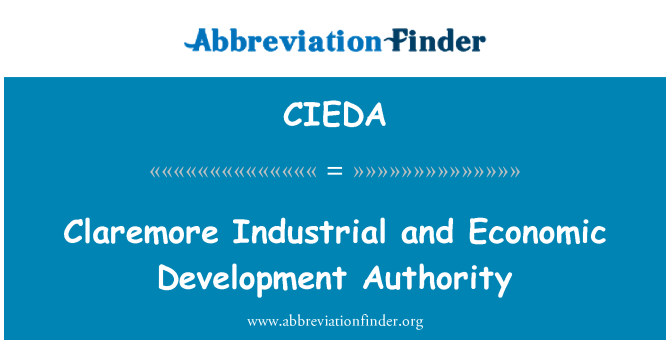 CIEDA: Claremore Industrial and Economic Development Authority