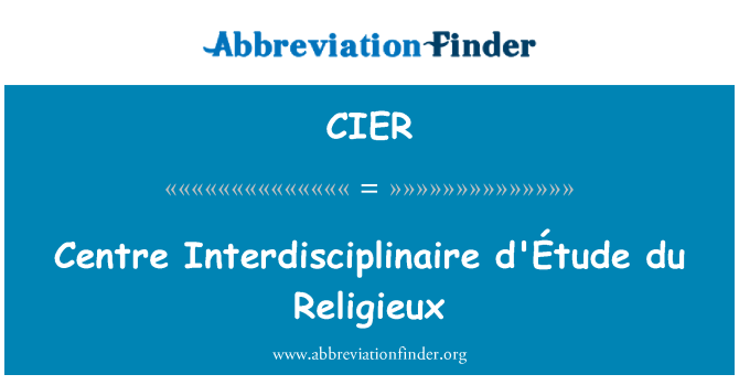CIER: Centrum Interdisciplinaire d