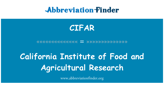 CIFAR: Enstiti manje nan California ak rechèch agrikòl