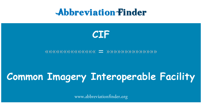 CIF: 一般的な画像の相互運用可能な施設