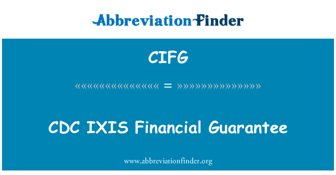 CIFG: Garanzija finanzjarja CDC IXIS