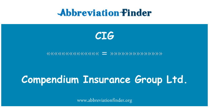 CIG: Rinkinyje draudimo Group Ltd