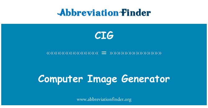 CIG: Komputer Image Generator