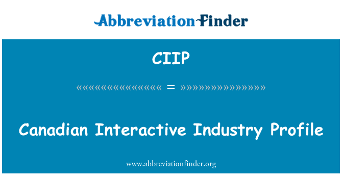 CIIP: Profil ta ' l-industrija Kanadiża interattivi
