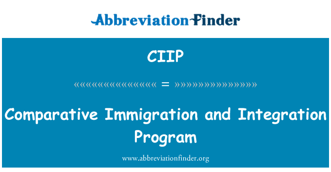 CIIP: Порівняльний імміграції та інтеграції програми