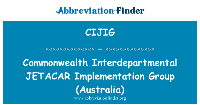 CIJIG: เครือจักรภพ Interdepartmental JETACAR นำ กลุ่ม (ออสเตรเลีย)