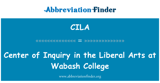 CILA: Sant de rechèch nan èv Liberal yo nan kolèj Wabash