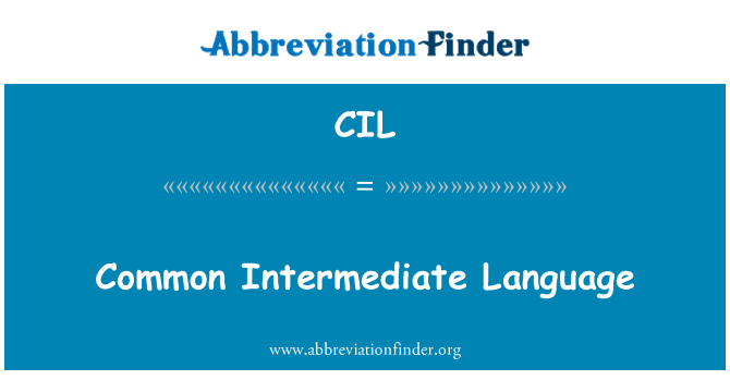 CIL: Common Intermediate Language