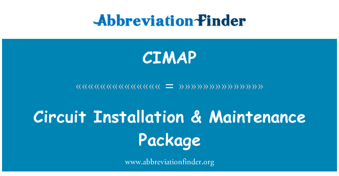 CIMAP: Chan de kous enstalasyon & antretyen pakè