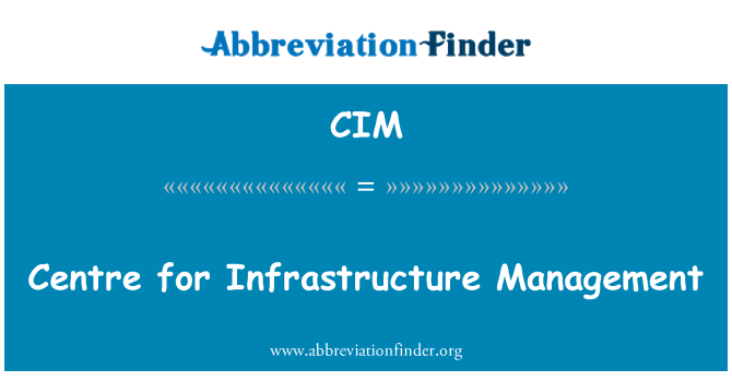 CIM: Pusat untuk infrastruktur manajemen