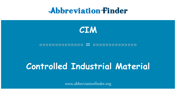 CIM: 제어 산업 소재