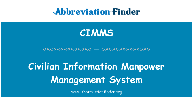 CIMMS: Sistèm Gestion sivil enfòmasyon Mendèv