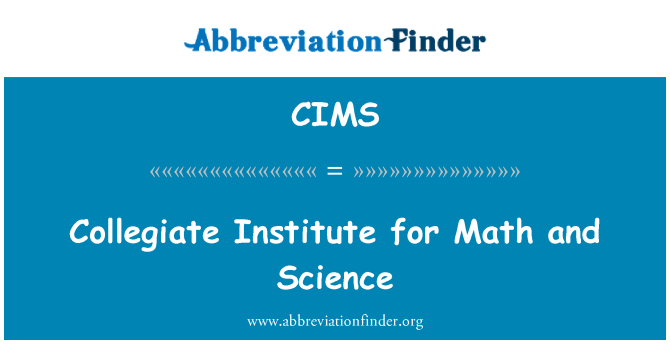 CIMS: Enstiti collegiate pou matematik ak syans