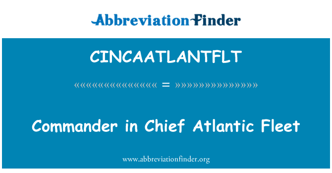CINCAATLANTFLT: 總司令大西洋艦隊