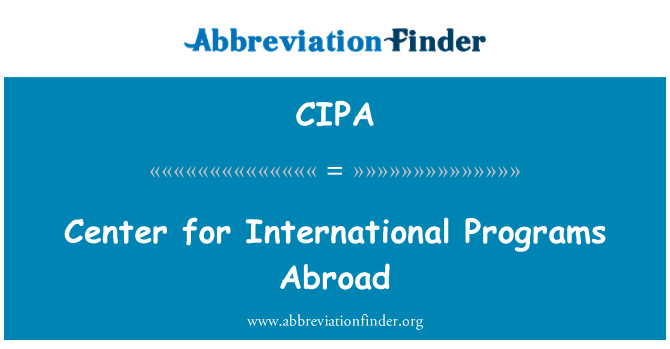 CIPA: Pusat program antarabangsa di luar negara