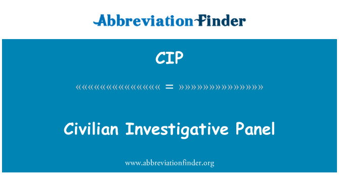 CIP: Panel investigattivi Ċivili