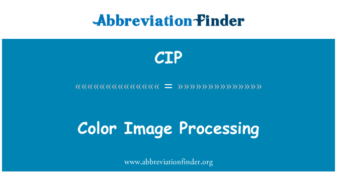 CIP: Kleur beeldverwerking