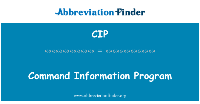 CIP: Kòmand enfòmasyon pwogram