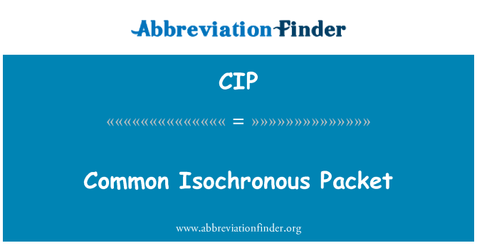 CIP: Isochronous komuni tal-pakkett