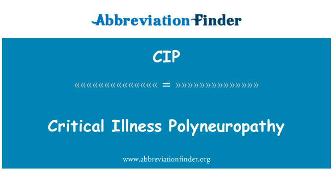 CIP: Polyneuropathy โรคร้ายแรง