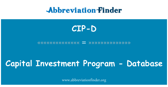 CIP-D: Kapital envèstiman pwogram - detabez