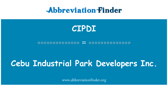 CIPDI: Cebu industripark utviklere Inc.