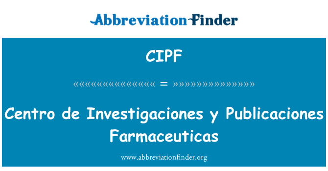 CIPF: Центр y Publicaciones Farmaceuticas