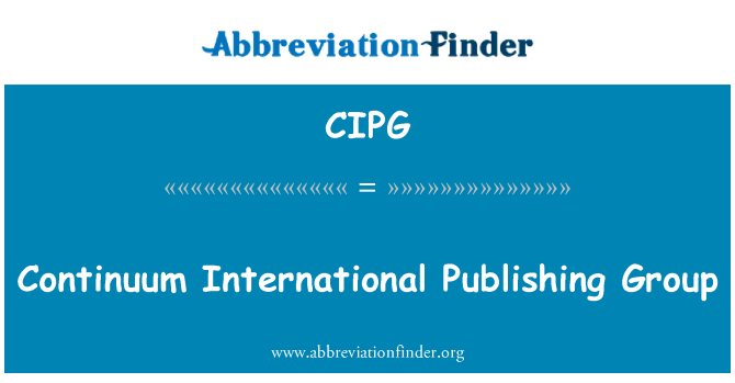 CIPG: Kontinuum International Publishing Group