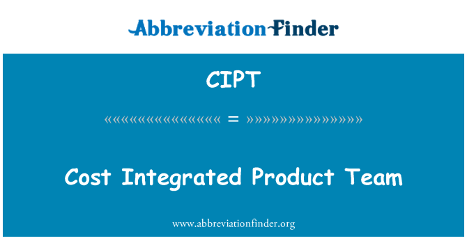 CIPT: Omkostninger integreret produktteam