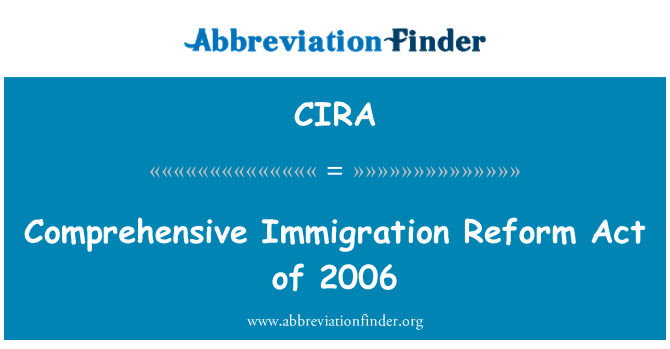 CIRA: Komplexnej migračnej Reform Act z roku 2006