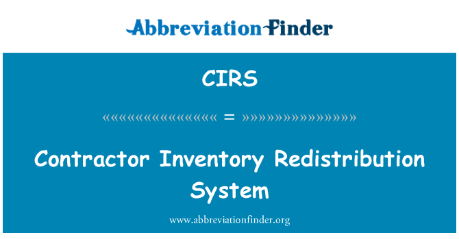 CIRS: Izvajalec zaloge prerazporeditev sistem