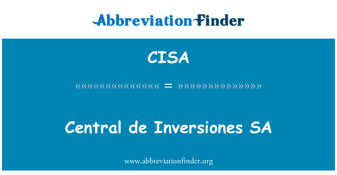CISA: Central de Inversiones SA
