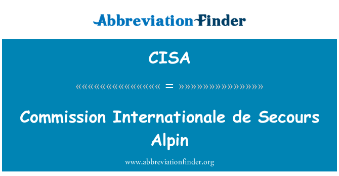 CISA: Komisia Internationale de Secours Alpin