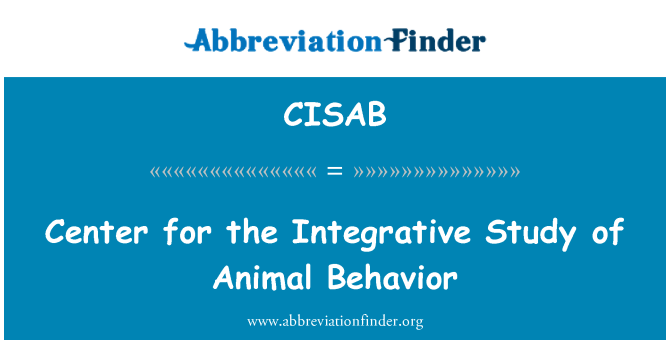 CISAB: Iċ-Ċentru għall-istudju Integrative ta ' l-imġiba ta ' l-annimali
