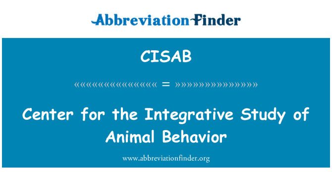 CISAB: جانوروں کے رویے کے انٹیگراٹاوی مطالعہ کے لئے مرکز