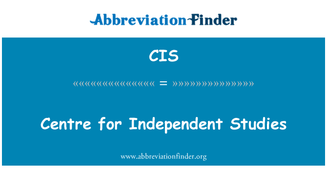 CIS: Centre d'études indépendants