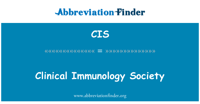 CIS: Klinično imunologijo družbe