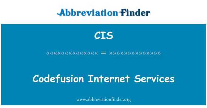 CIS: Codefusion 인터넷 서비스