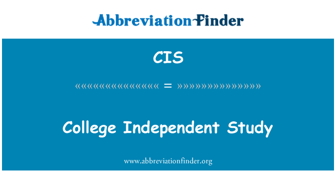 CIS: 大學生自主學習
