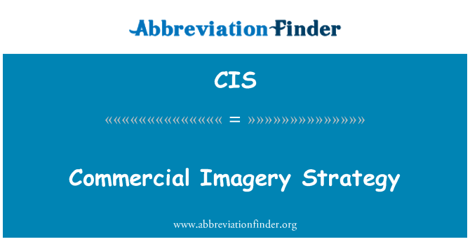 CIS: Commercial Imagery Strategy