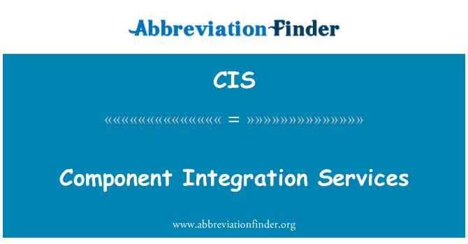 CIS: Integratie Onderdeelservices