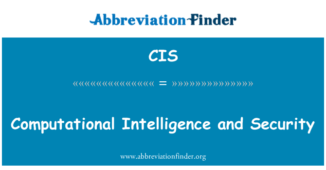 CIS: Komputasi intelijen dan keamanan